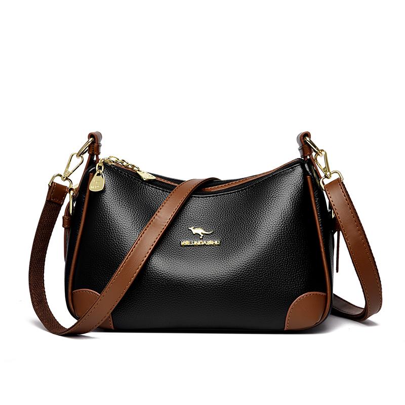 Simple Women's Messenger Bag, Casual Crossbody Bag, Fashionable Messenger Bag, Soft PU Leather Handbag, Suitable for Daily Use and Shopping