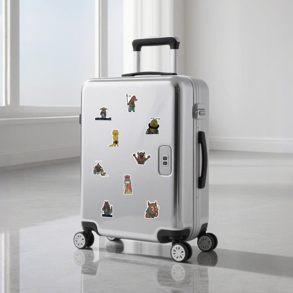 50 Cartoons, Langlangshan Little Monster Graffiti Stickers, Mobile Suitcase Decoration Stickers, Cute Cartoon Stickers