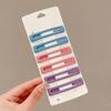 6Pcs Girl Hairpin Matte Color Rectangular Hair Clips Stable Non-Slip BB Clip Face Slimming Versatile Hair Styling Tool