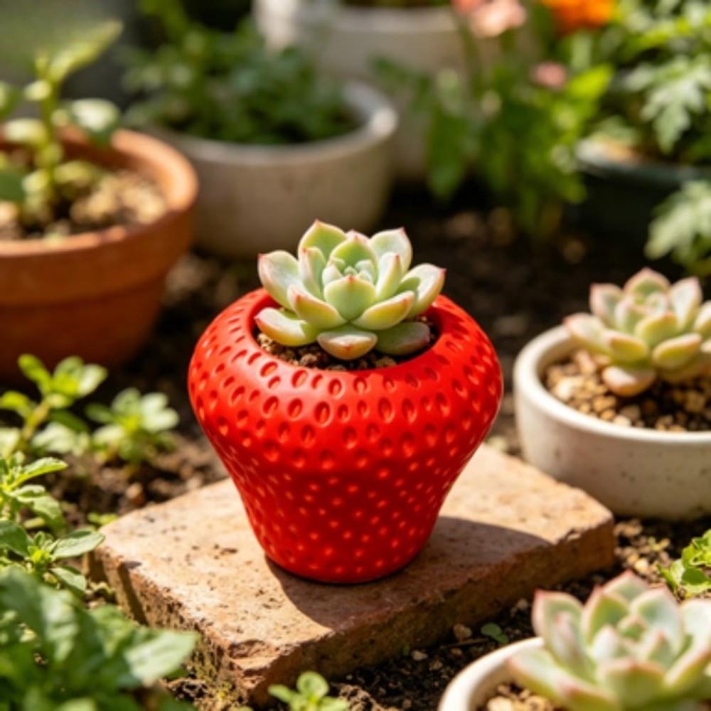 3D Printed Fruit Flower Pot Plastic Flower Container Versatile Planter Holder Placement Easy