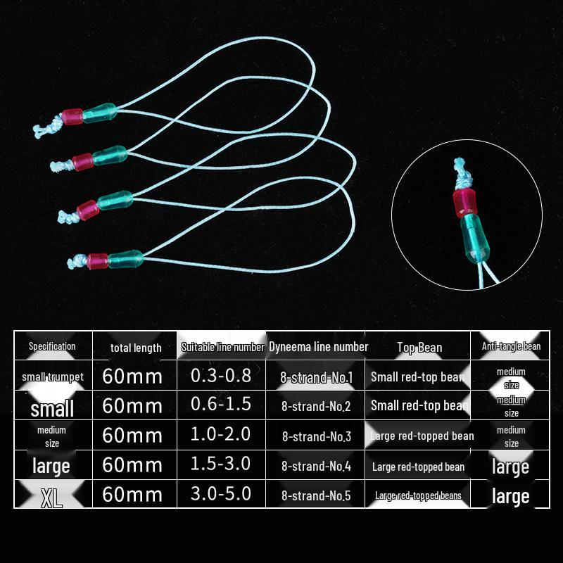 Ensemble de connecteurs de ligne principale Dyneema renforcé avec accessoires pour nœud de scion