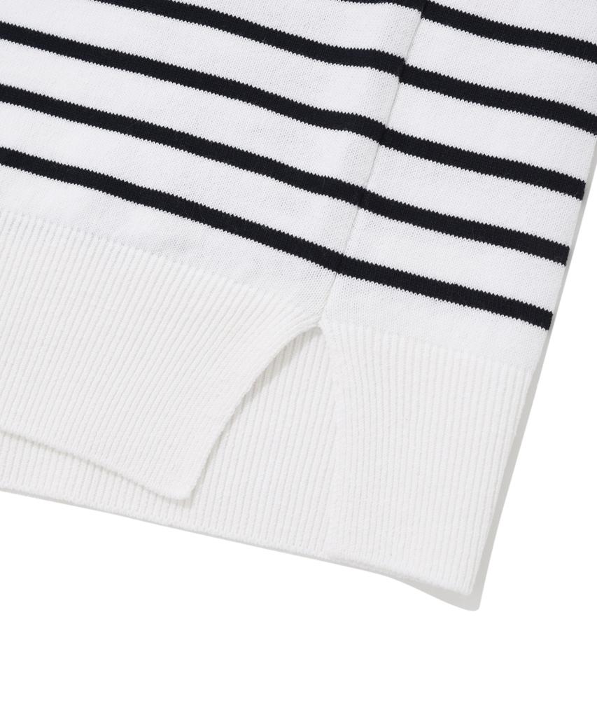COVERNAT Basic Collared Knit White