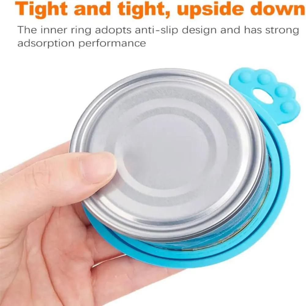 1 ud. 3 en 1 Reutilizable Almacenamiento de Alimentos Mantener Fresco Tapa de Lata Tapa para Latas de Mascotas Tapa de Lata de Silicona A Prueba de Moho Suministro Caliente de Cocina Tapas de Conserva