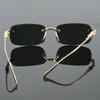 Metal Leopard Children's Face Small New Comfortable Retro Frameless Square Glasses