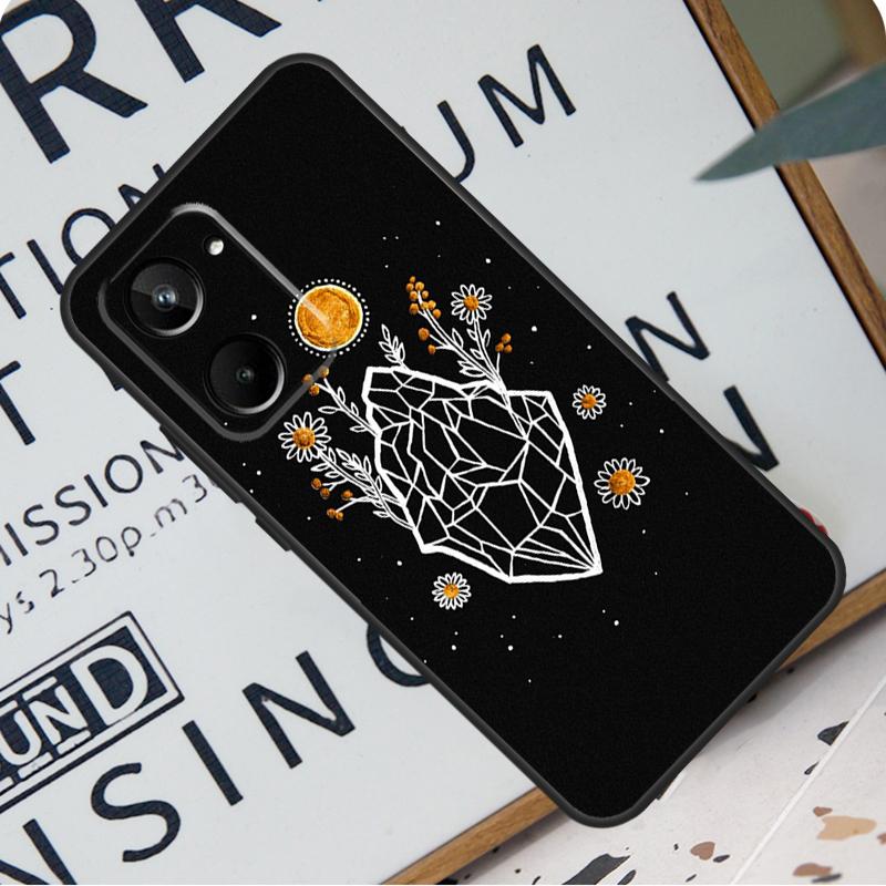 Sun Moon Flowers For Realme 12 Pro Plus 9 10 11 GT5 C51 C31 C67 C55 C53 C35 C33 C30 C21Y C25s GT Neo 6 Case