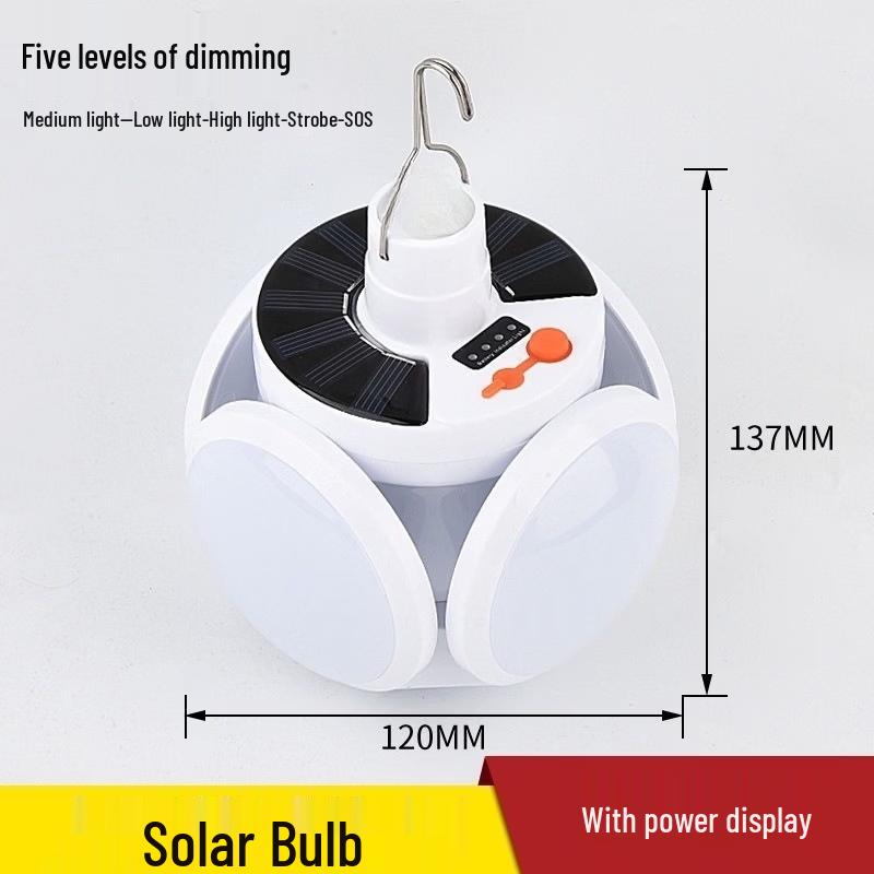 Folding Solar Rechargeable Emergency Tent Lantern