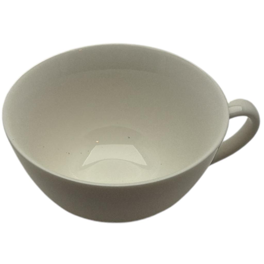 WHITE CERAMIC CUP 260ml WITH OPENWORK SAUCER FOR COFFEE AND TEA