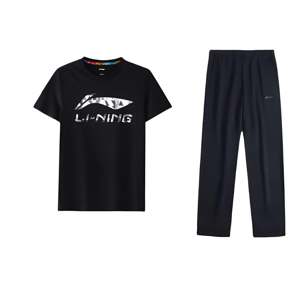Li Ning Sports Fashion Collection Casual Sportswear Men's Black AKLUA73-4+ATSQ163-1