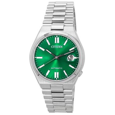 Tsuyosa Stainless Steel Green Dial Automatic NJ0150-81X Mens Watch