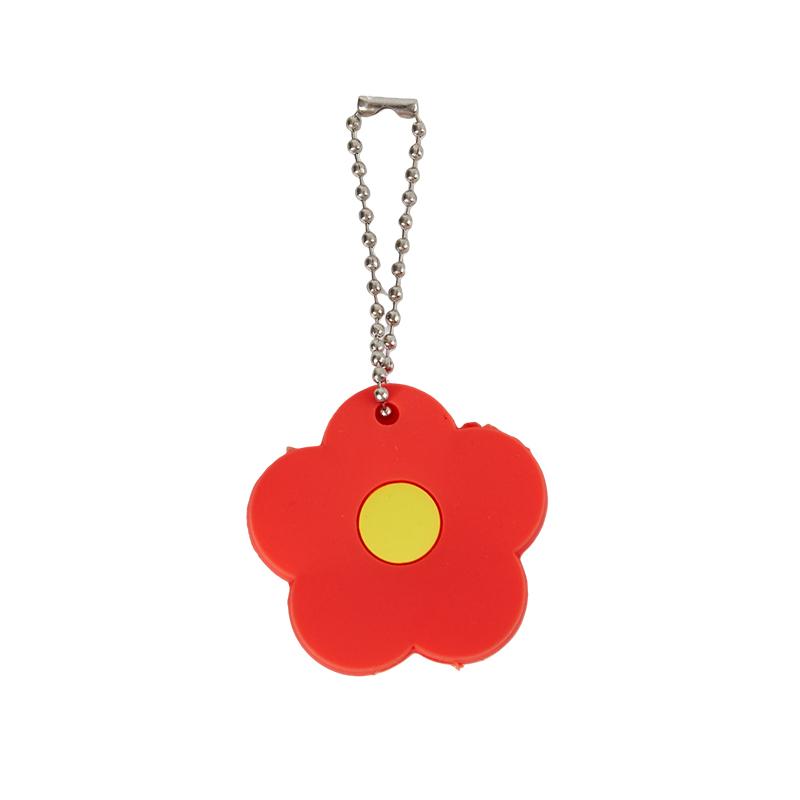Colore Fiore Cartone Animato Coprichiave Cappuccio Silicone Accessori Chiave Carino Portachiavi Portachiavi Per Ragazza Donna Ciondolo Regalo