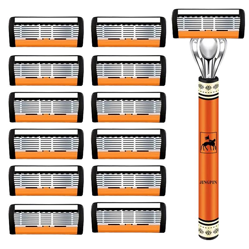 Shaver Brand New Design  Razor Shaving Six Layer Shaver Reusable Razor Imported Blade Multi Tool Head Change