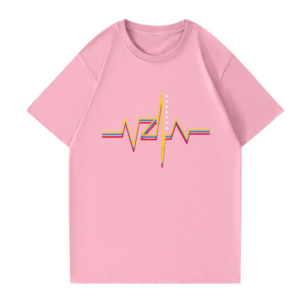 Modisches rundhalsiges lässiges bedrucktes kurzärmeliges T-Shirt Top für Damen und Herren