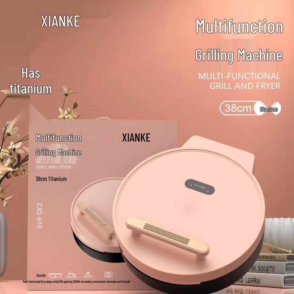 Xianke Multifunctional Electric Cake Maker & Grill with Non-stick Double-sided Heating Titanium Alloy Plates