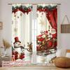 Santa Claus Printed Curtains   Pole Bag Curtains   Bedroom and Living Room Decorations   Home Decorations   Christmas Decorations