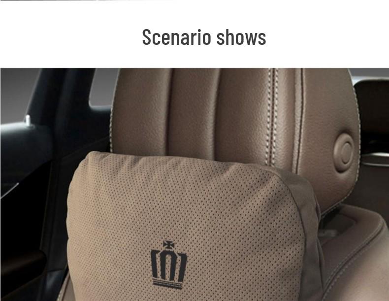 Toyota New Crown 14th Gen Suede Maybach Neck Pillow for Car Seat