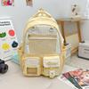 Schoolbag new trendy plaid middle and high school student schoolbag ins fresh and large capacity backpack female cute casual backpack