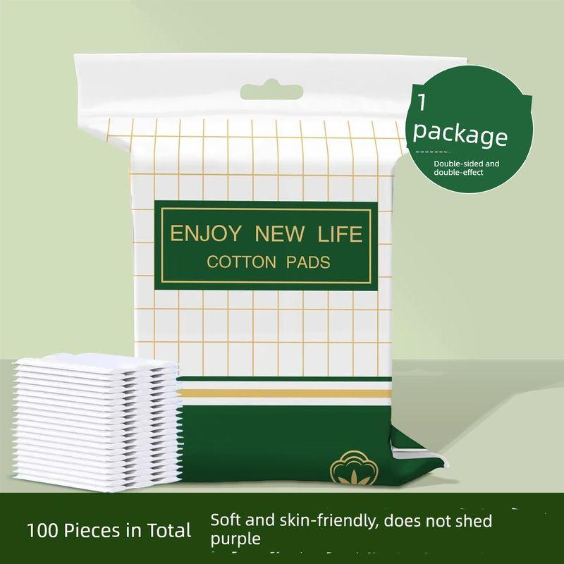 Facial Wipes for Face Pure Cotton Thickened Cotton Puff Shot Lotion Wet Compress Makeup Genuine Goods Special Wipes Pure Cotton [1 Pack of 100 Pieces] Trial Pack