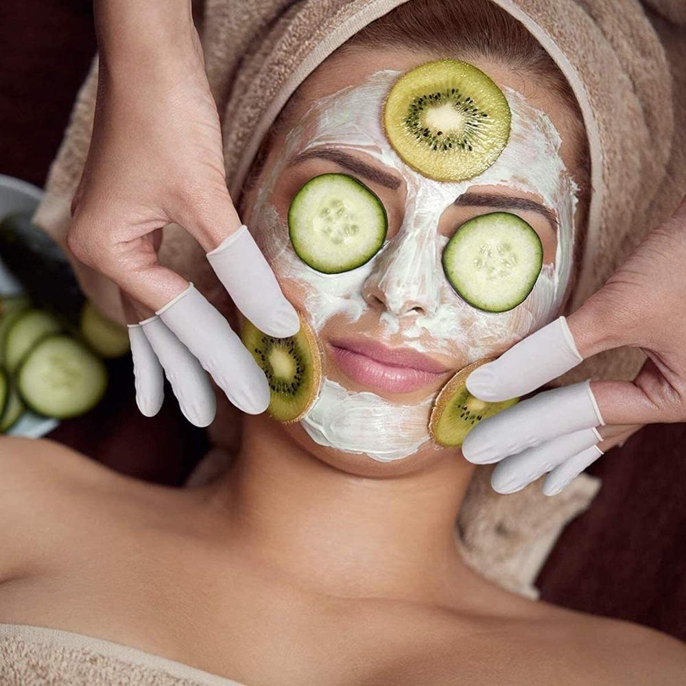 50/100Pcs Disposable Fingertips Protector Gloves Natural Rubber Non-slip Anti-static Latex Finger Cots Fingertips Durable Tool