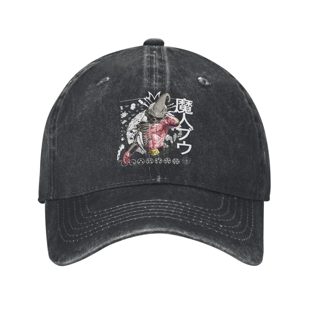 KID BUU MAJIN SKULL DRAGON BALL Baseball Caps Classic Distressed Denim Snapback Hat for Men Women Outdoor Gift Caps Hat
