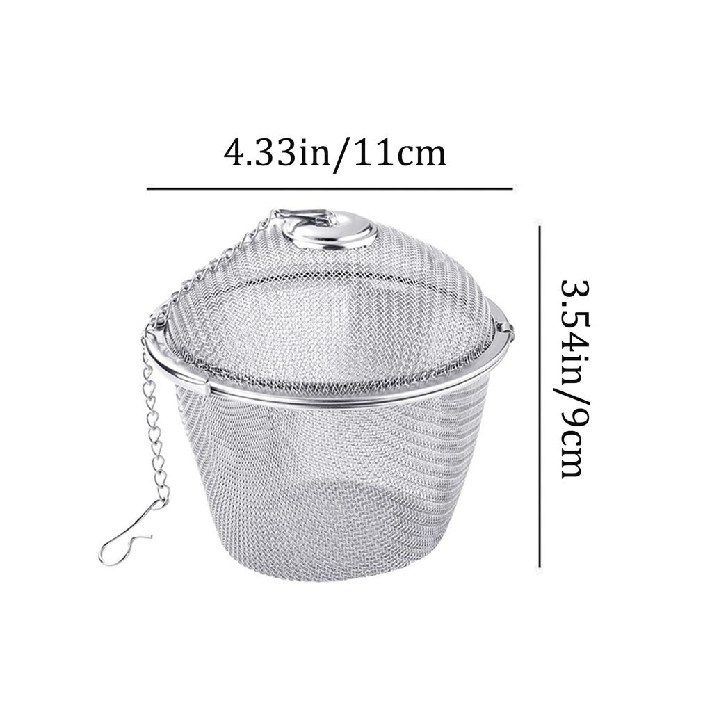 Tea Spice Filter Spice Ball Mesh Herb Ball Stainlesss Steel Teapot Lock Tea Filter Reusable
