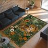 Leopard Theme Crystal Velvet Floor Rug Personalized Custom Name Text Warm Carpet Home Decoration