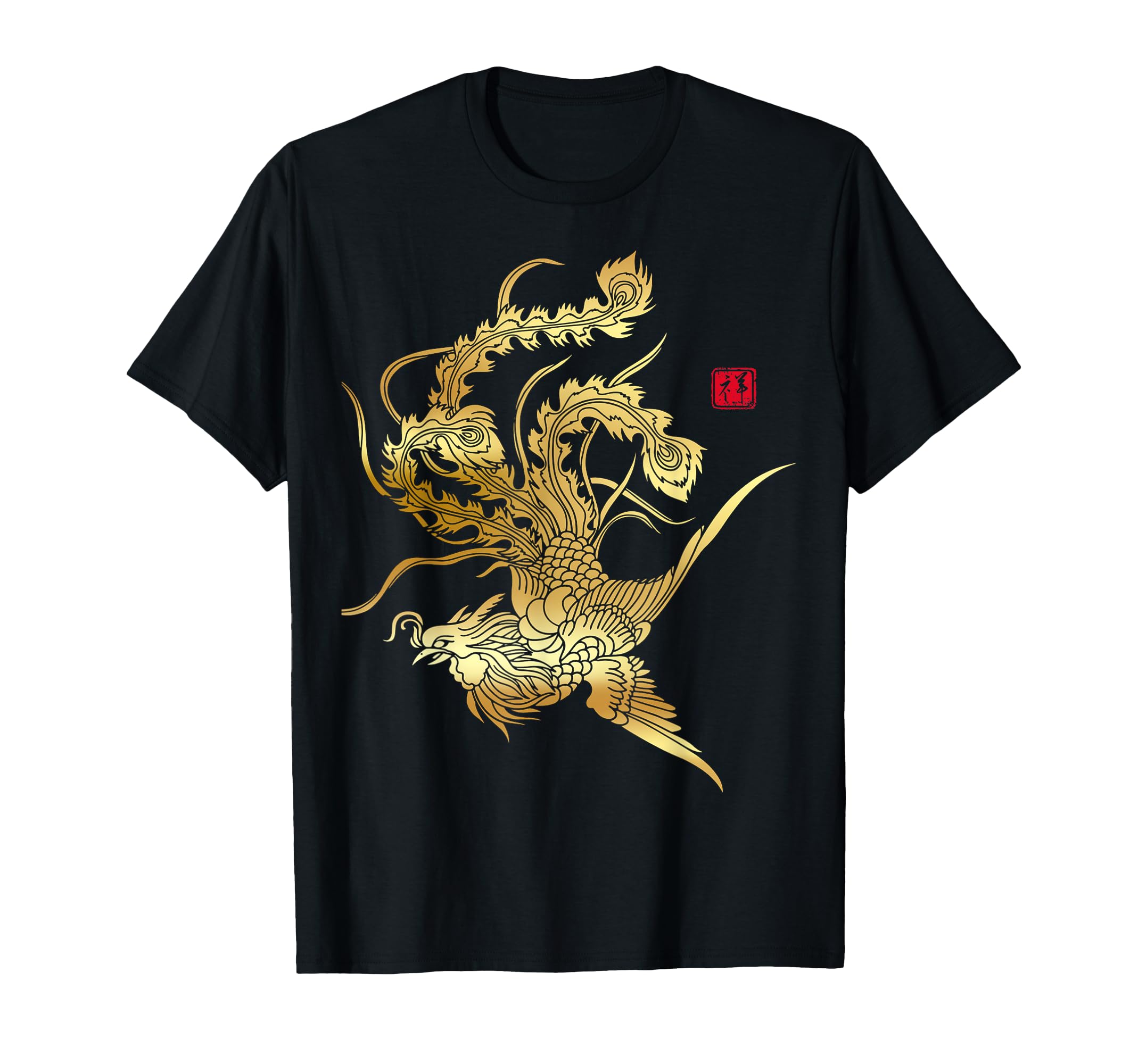 

Japanese Japanese style Phoenix, culture, auspicious, T-shirt чёрный