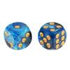 20 Pcs Acrylic 6 Sided Dices Round Corner Double Color Dices Mahjong Accessory