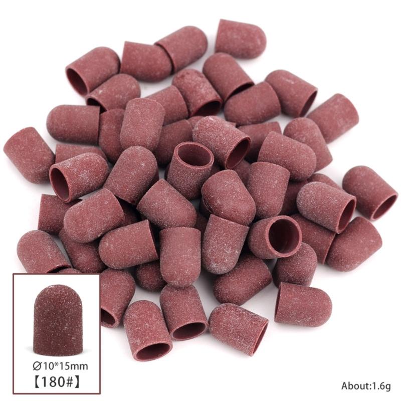 20 Pieces Practical 80-180 Grit Sanding Caps Great For Nail Cutters Suitable For Manicure Pedicure And Podiatry