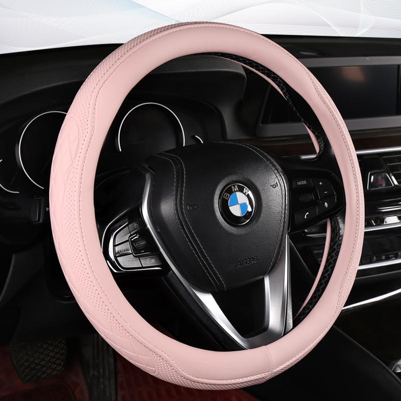 Coprivolante Perforato in Pelle PU Copertura in Pelle Resistente con Fodera Antiscivolo, Adatto per Diametro 14,5-15 pollici
