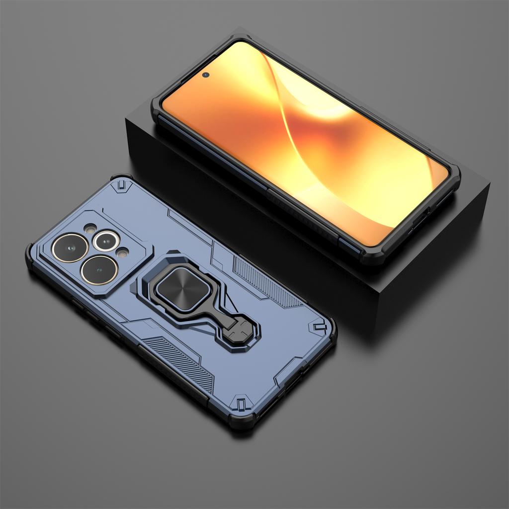For Realme 15 Pro 5G Case Rotatable Ring Kickstand PC + TPU Shockproof Phone Cover