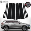 10Pcs Car Door Window Pillar Posts Trim Covers Decoration Sticker Exterior Accessories for Toyota Corolla Cross Fibre -