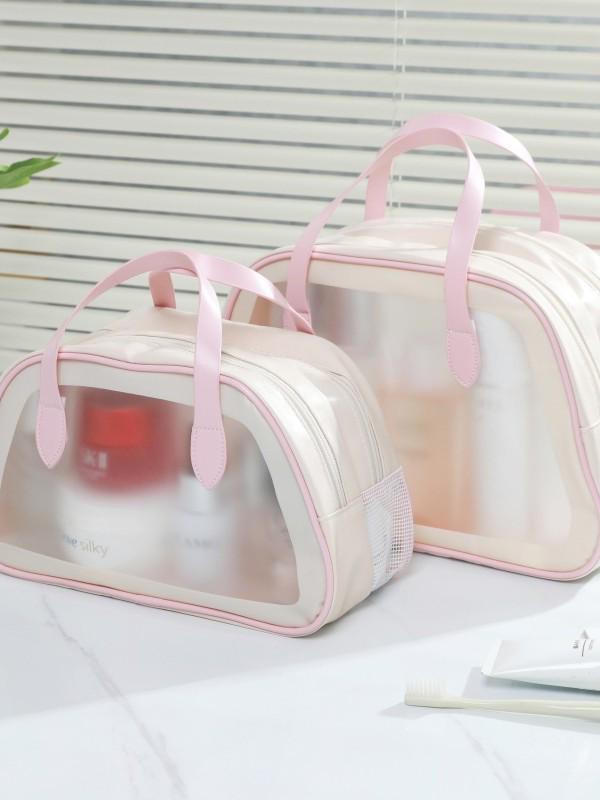 Ladder-Style Waterproof Makeup & Toiletry Bag, Large Capacity, Wet/Dry Separation, Portable for Travel & Swimming.