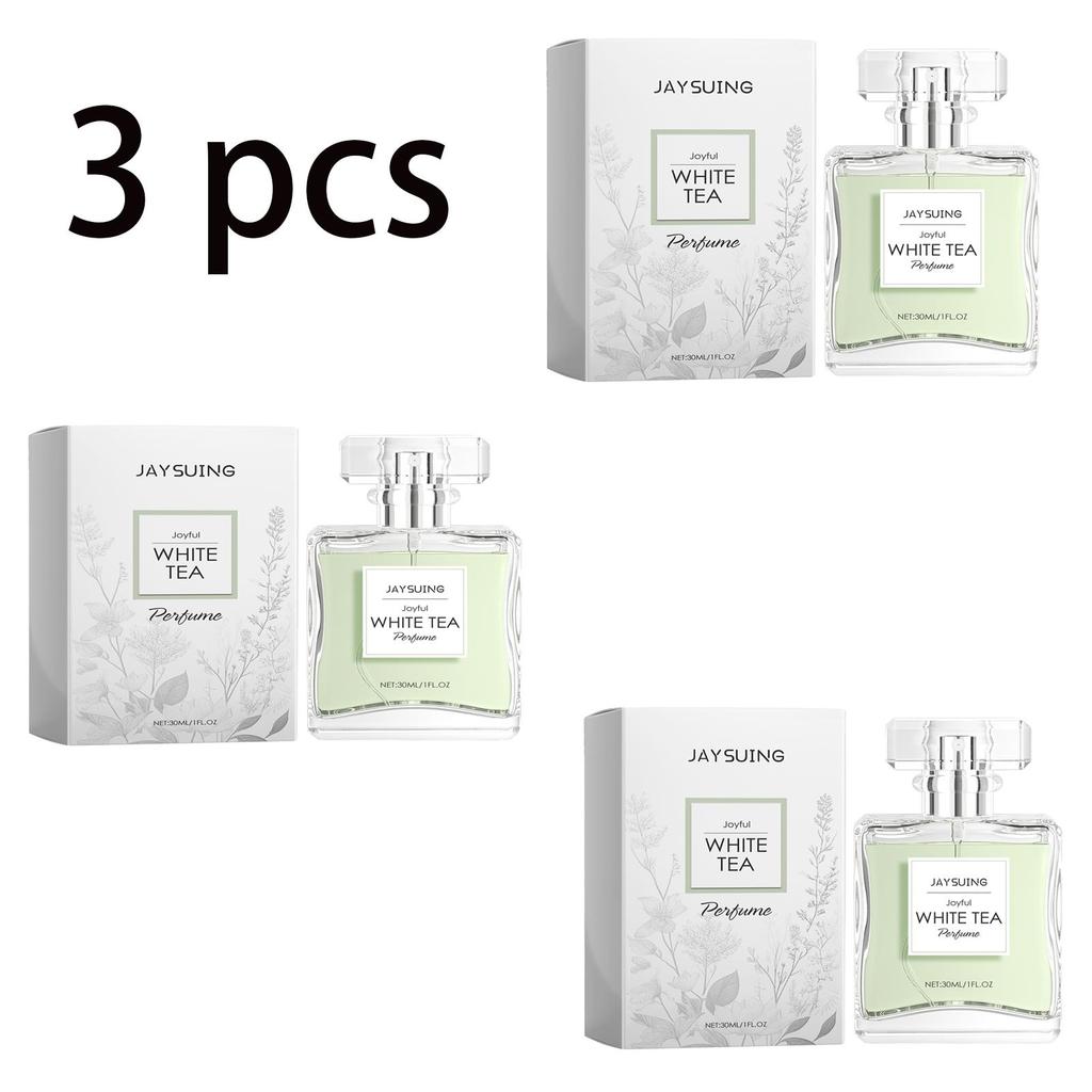 Jaysuing Pure White Tea Perfume 30ml - Long-lasting, light fragrance, fresh and elegant floral body perfume.