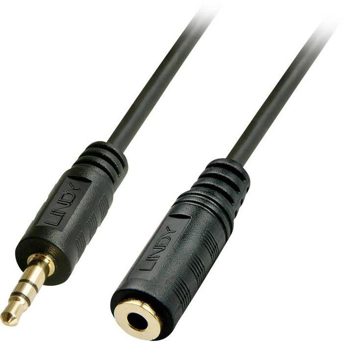 Rallonge audio - Lindy - 10 m - Jack 3,5 mm - PVC - Prises plaquées or