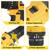 MELLWIN 13MM Bürstenloser Elektrohammerbohrer 25+3 Drehmoment Flachbohrer Schraubendrehersatz Home DIY Elektrowerkzeuge für Makita 18V Batterie
