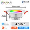 Bluetooth Smart Downlight LED Ceiling Lamp Recessed Round Light Dimmable RGB Lamp Smart Life APP Remote Control 110V 220V