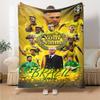 Brazilian Football Celebration Personalized Text Blanket Multi-purpose Customizable Blanket Comfortable Suitable for Chair Picnics Bed Couch
