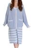 RIRIOA Fluffy Pajama Set and Loungewear Dress Women's (Top Bottoms, Cardigan) - 2-Piece (Light Blue)