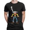 Lucky Luke Are You Ready Men T Shirts Cartoon Funny Tees Short Sleeve Crew Neck T-Shirt Pure Cotton Adult Tops