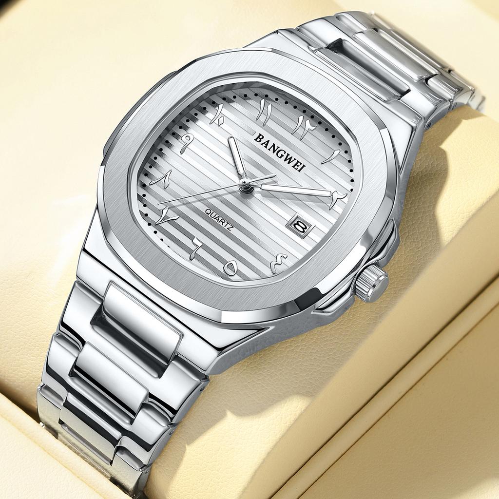 New Luxury Men Quartz Watches 30M Waterproof Automatic Date Watch Man Stainless Steel Sport Chronograph Watch for Men Clock