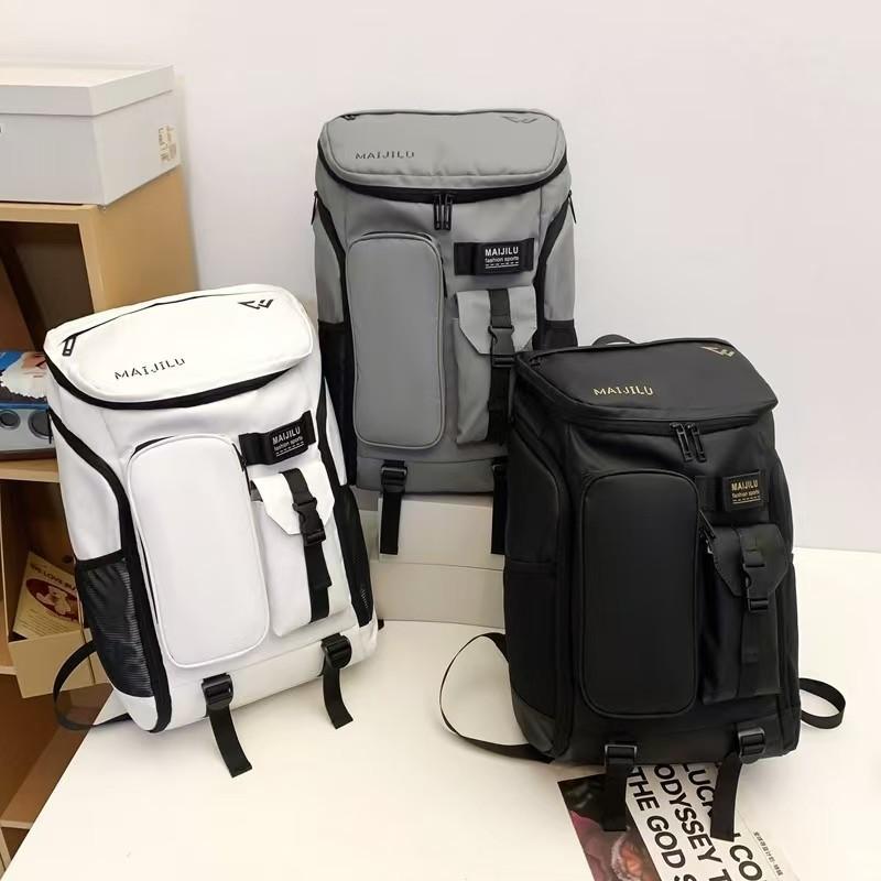 Print Large Letter Capacity Multifunctional Backpack For Outdoor Activitie