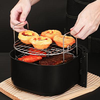 BBQ-Gestell Multifunktionales Kochgestell Edelstahl BBQ-Grill Polierte Kanten Kochgestell Doppeltes Backblech