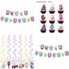 Gabbys Dollhouse Kids Birthday Party Supplies Decor Set With Durable Balloons And Colorful Flags
