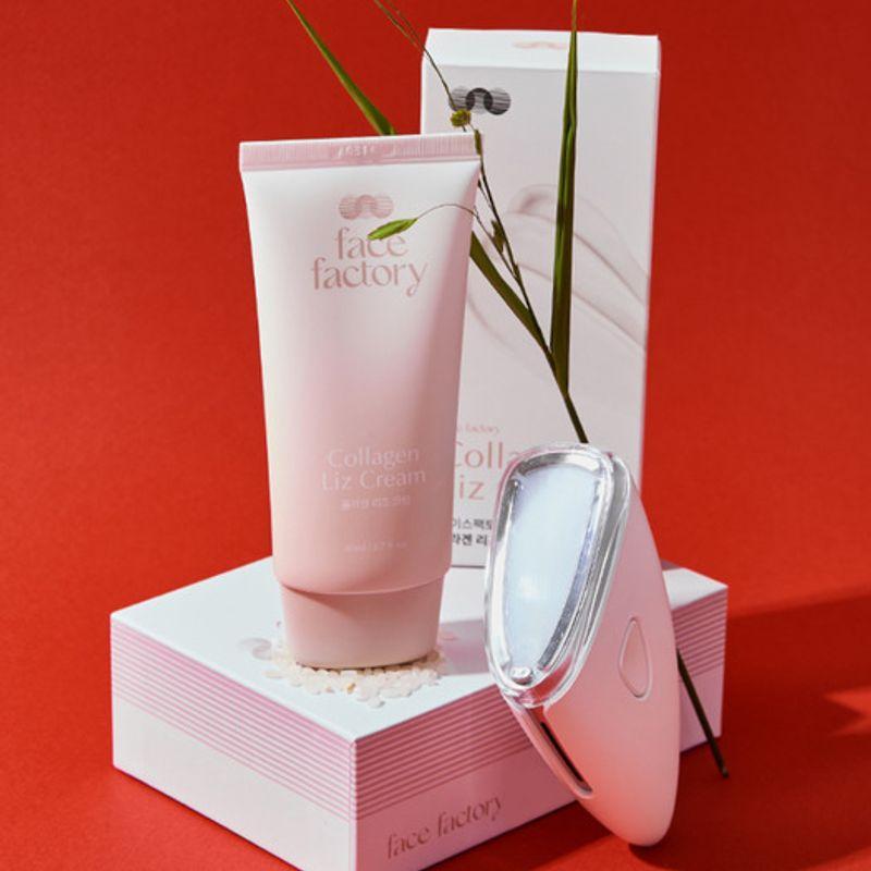 FACE FACTORY 3-Minute Daily LED Device Skin Care Cell Liner + Collagen Radiance Elasticity Liz Cream SET Cell Liner + Liz Cream