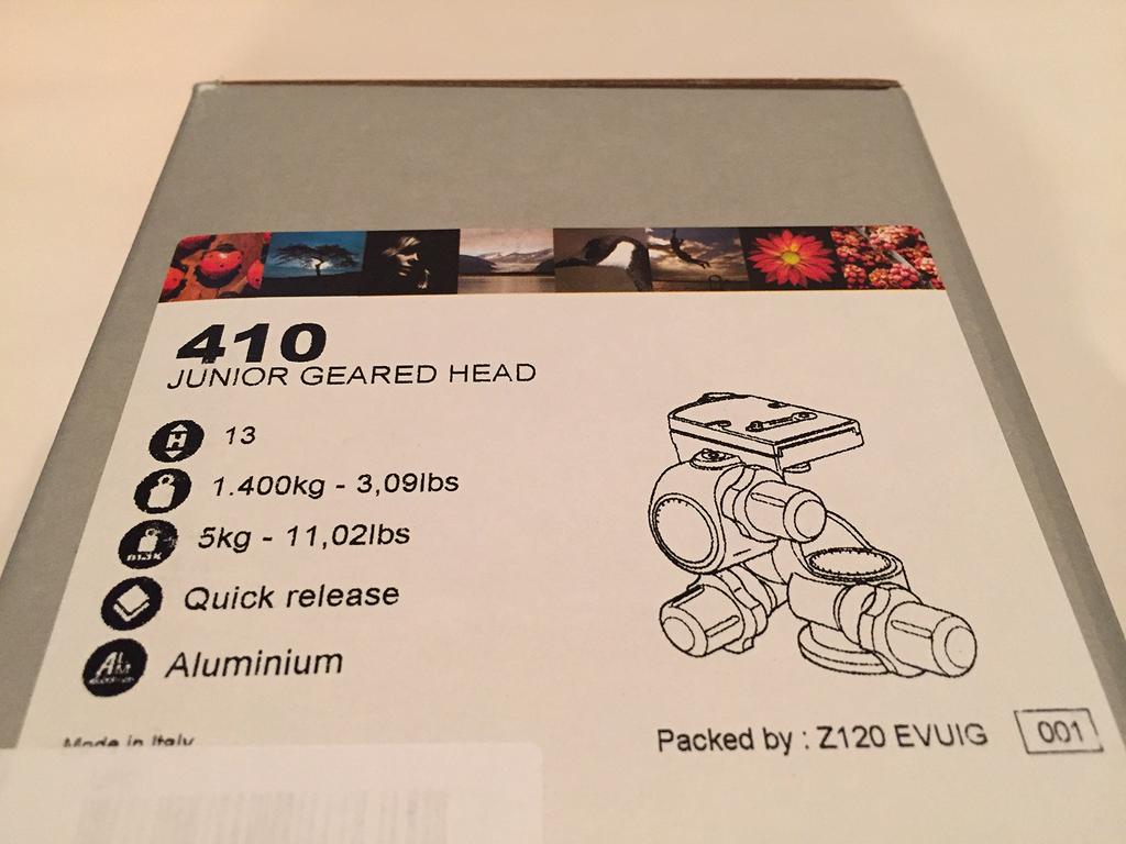Manfrotto Gear Head Junior Head with Gear Made of Aluminum 410 [Product]