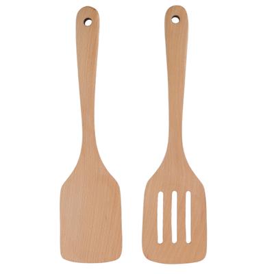 Wooden Spatula Set with Leaking Shovel Portable Beech Wood Spatula Kitchen Cooking Utensils