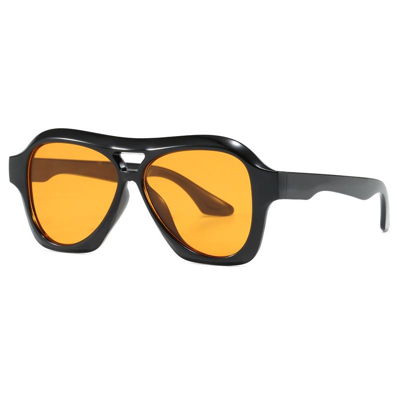 Neue Vintage Runde Sonnenbrille Damen Herren Marke Pilot Große Brille Oculos De Sol für Männlich Weiblich Quadratisch Speziell Geformte Sonnenbrille