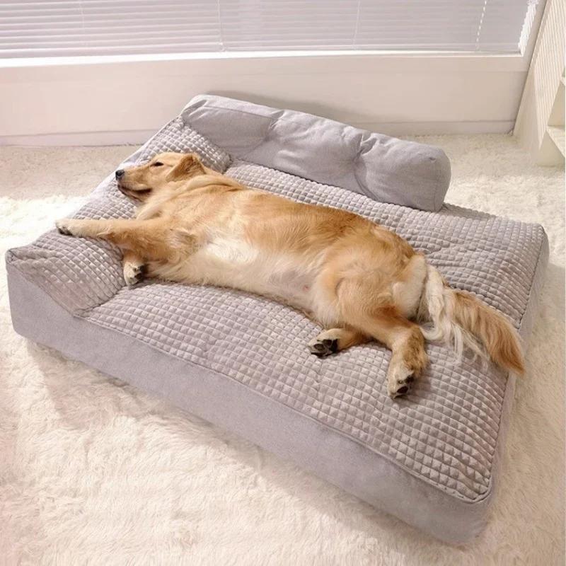 Winter Warme Flauschige Karomuster Haustiermatte - Abnehmbares Waschbares Hundebett Luxuriöses Sofa für Kleine/Mittlere Hunde & Katzen Schlafzubehör