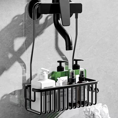 Étagère Amovible Sans Perçage Panier de Bain en Aluminium Étagère à Shampooing Sans Perforation pour Étagères de Salle de Bain Pour Rangement Organisateur de Douche