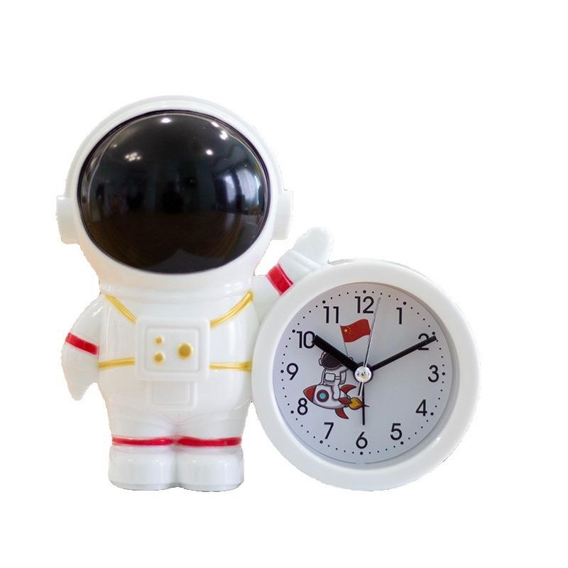 Creative Astronaut Astronaut Alarm Clock Student Children Alarm Clock Bedroom Bedside Clock Plastic Cartoon Alarm Clock